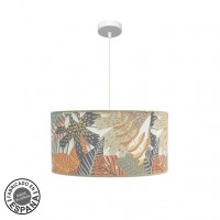 Distribuidor - Lâmpadas Diversas | Colgantes Moderno | COLGANTE ETIOPIA 50D 1XE27 BLANCO/ESTAMPADO Ref: 225295030